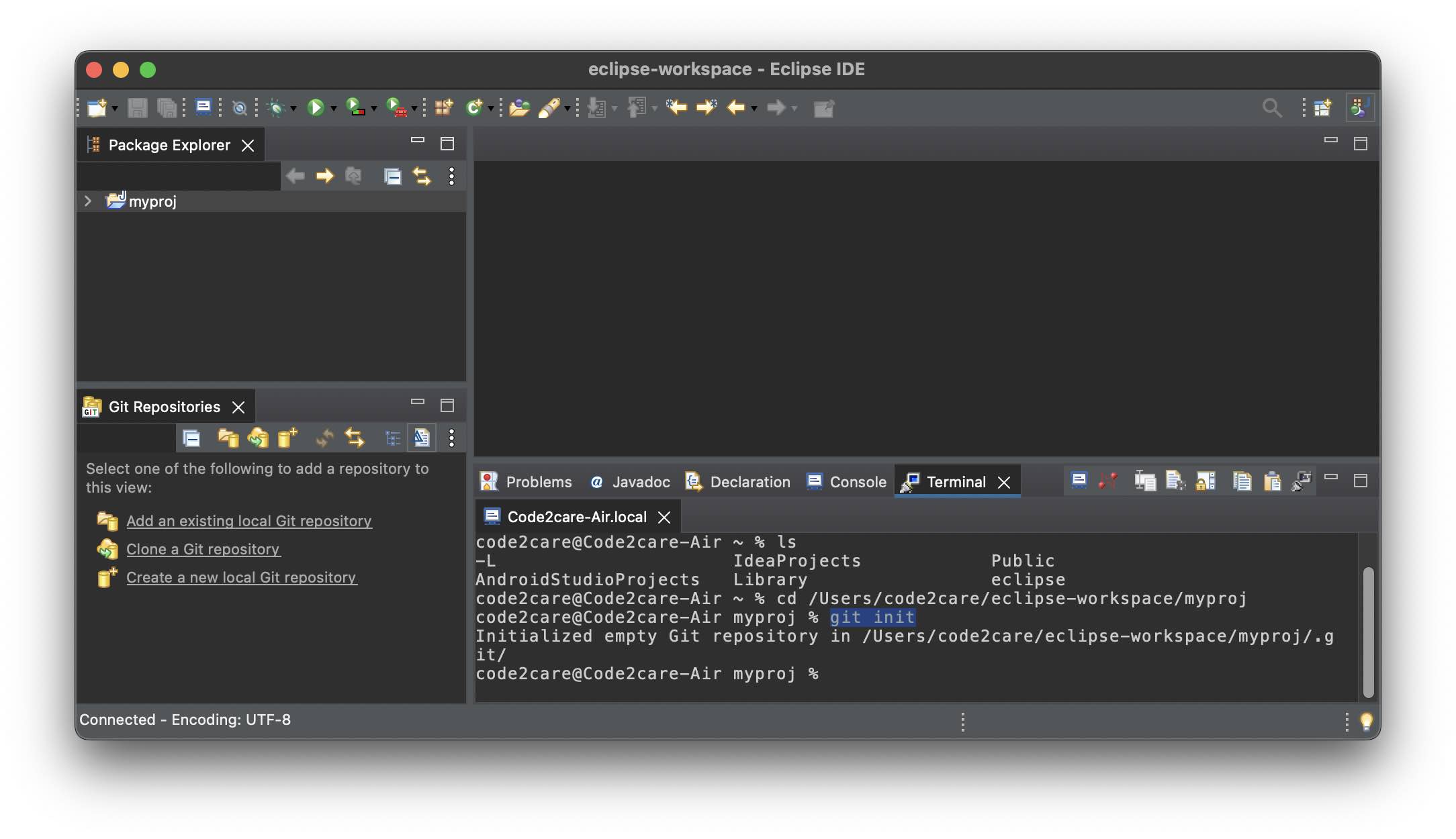 How to create a Git Project in Eclipse (Stepbystep)